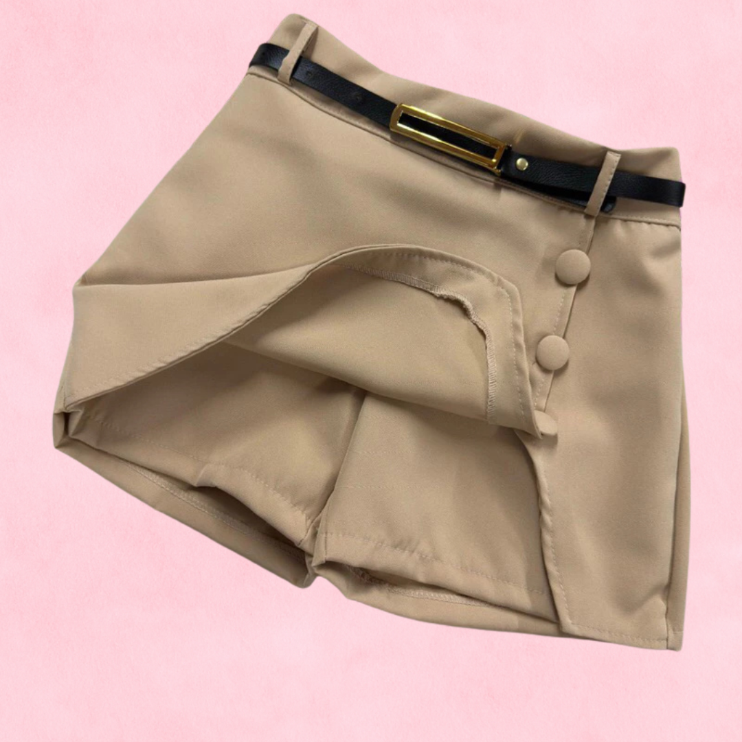KIT SHORTS SAIA MENINAS INFANTIL ALFAIATARIA