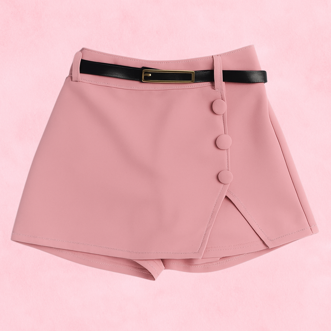 KIT SHORTS SAIA MENINAS INFANTIL ALFAIATARIA