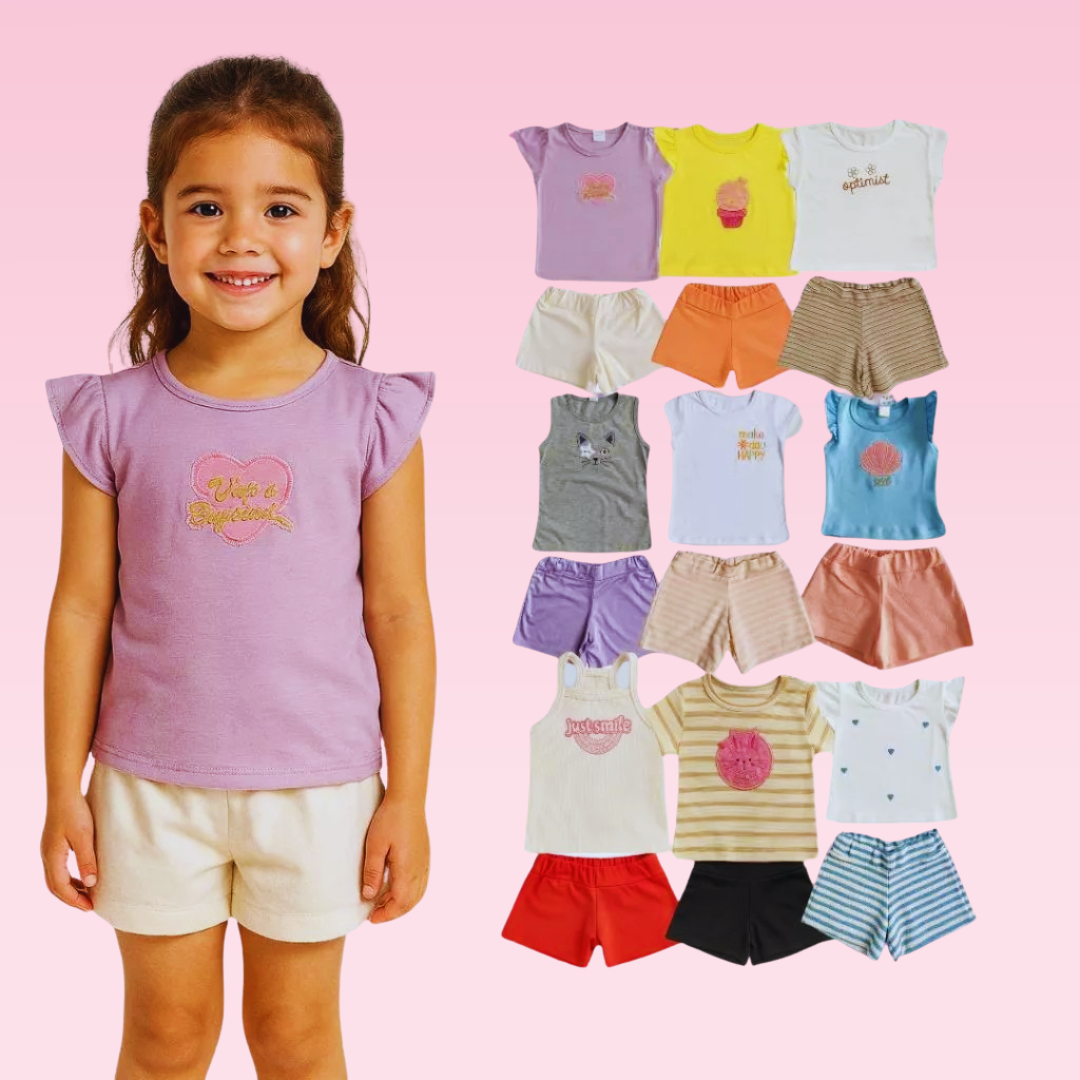 Kit Infantil Feminino com 6 Peças