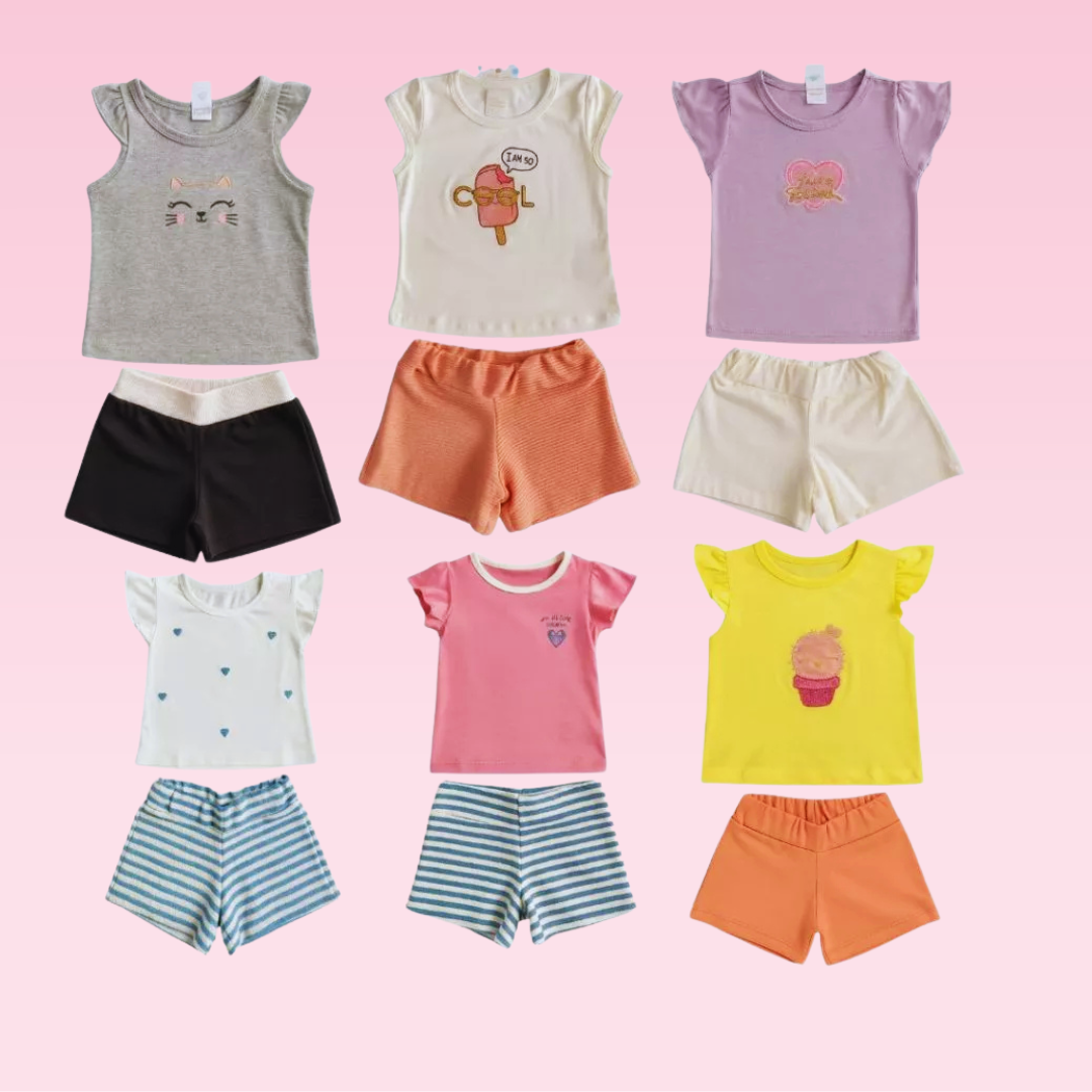 Kit Infantil Feminino com 6 Peças