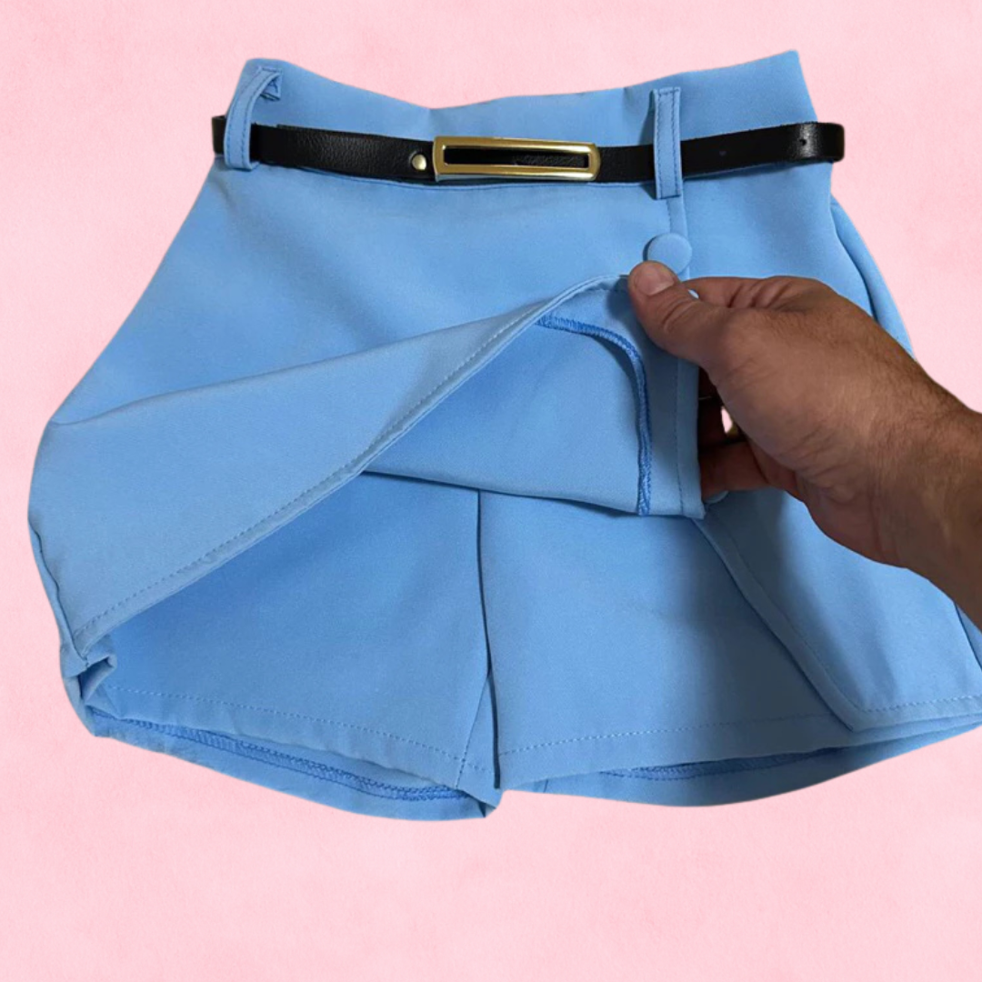 KIT  SHORTS SAIA MENINAS INFANTIL ALFAIATARIA