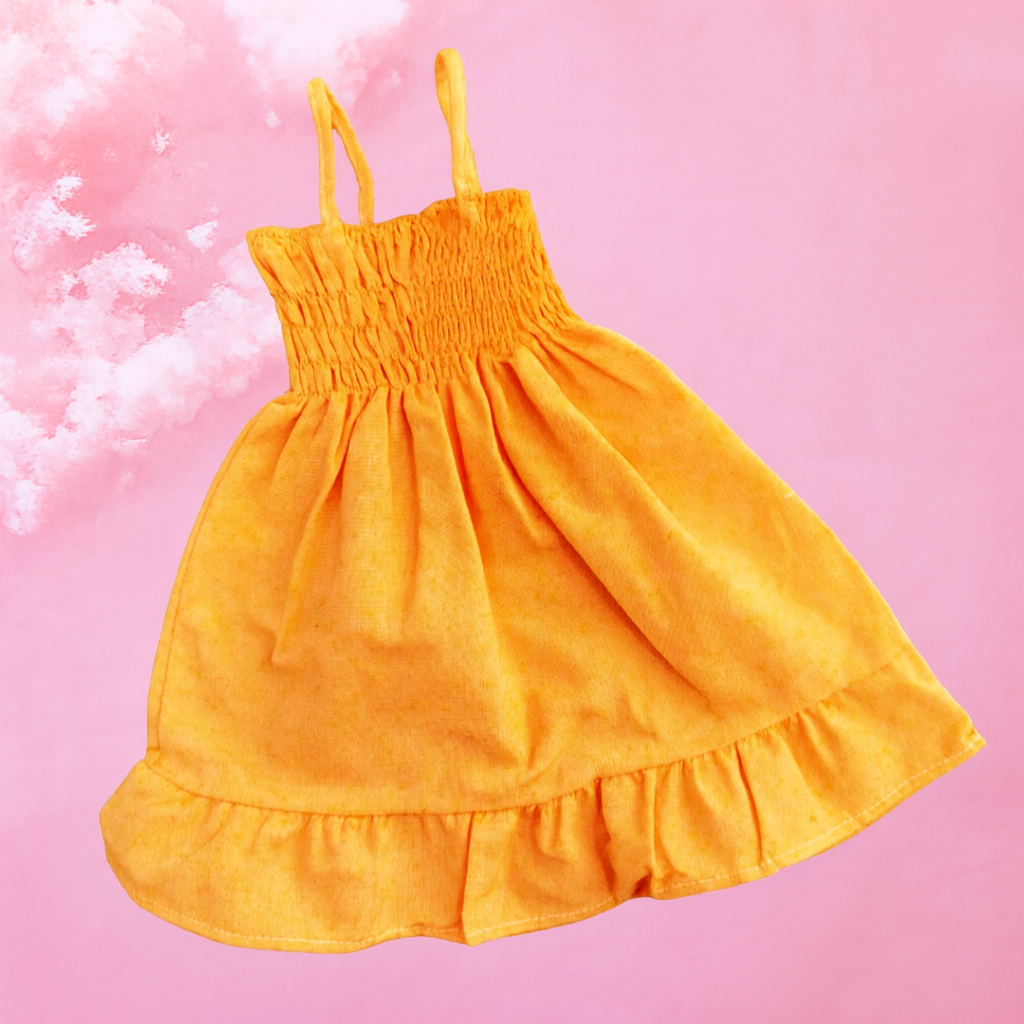 Kit com 3 Vestidos Infantis em Linho