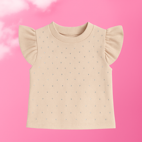 Kit com 3 Blusas Infantis Caneladas Manga Princesa
