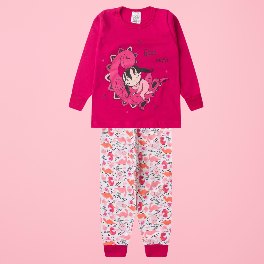 Kit 6 Peças Pijama Infantil Feminino
