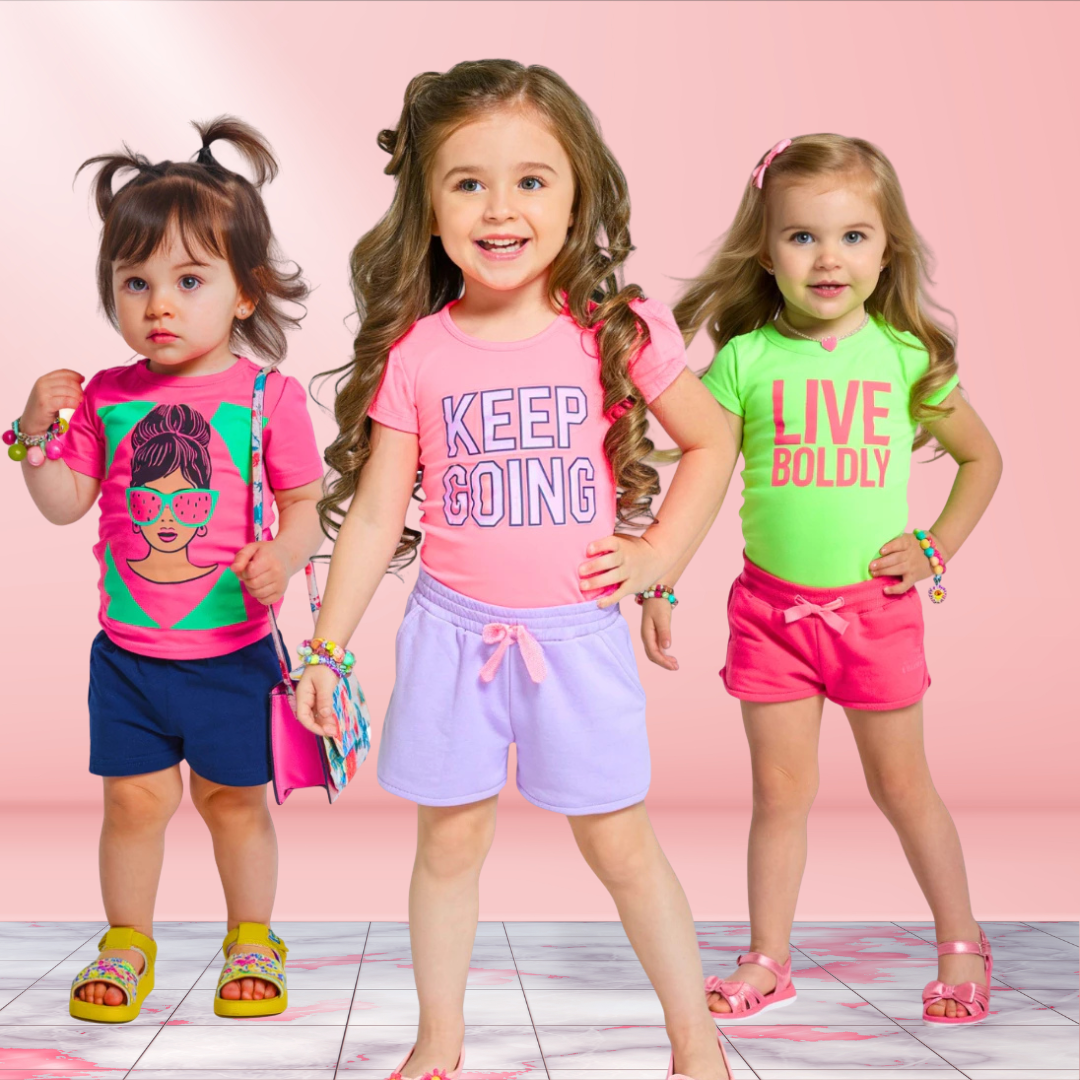 Kit de Roupas Infantis para Meninas