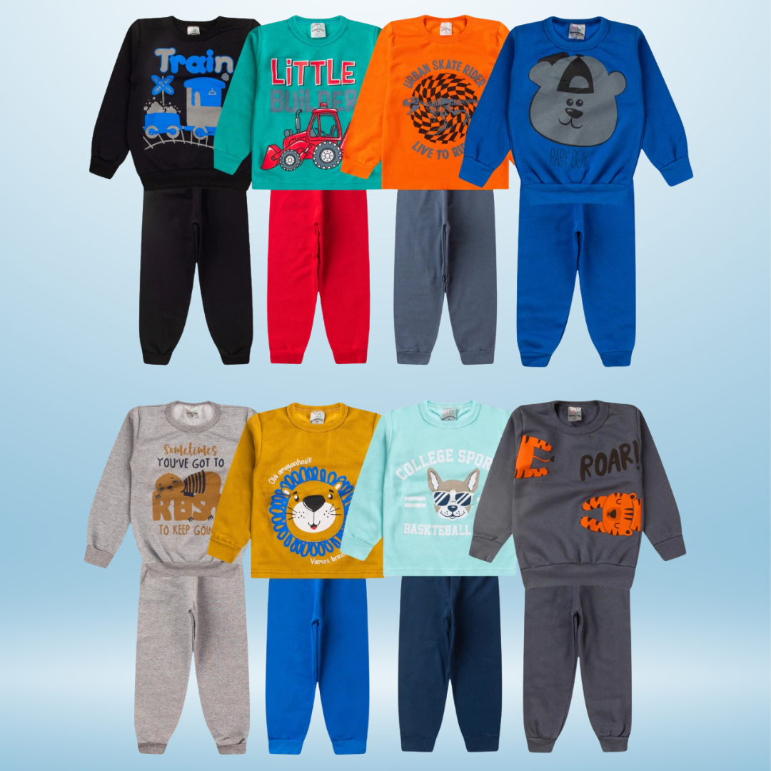 Kit de Roupas Infantis para Meninos Quentinho