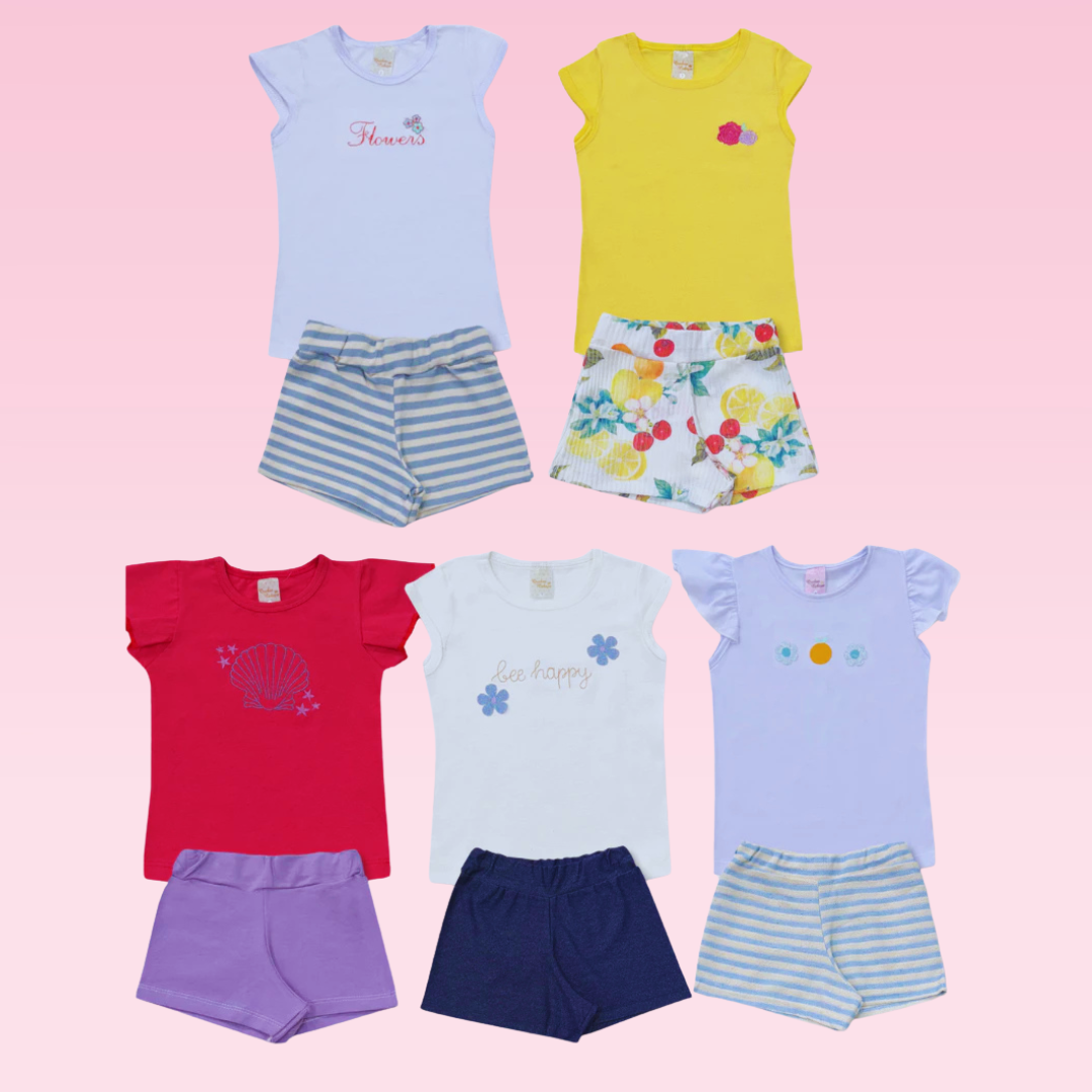 Kit Infantil Feminino com 6 Peças